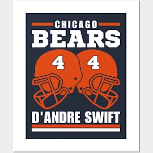 Chicago Bears D'Andre Swift 4 American Football Retro Posters and Art